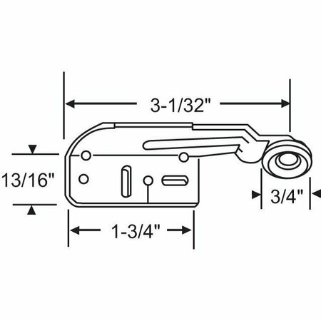 STRYBUC Drawer Roller 3/4in 45-25